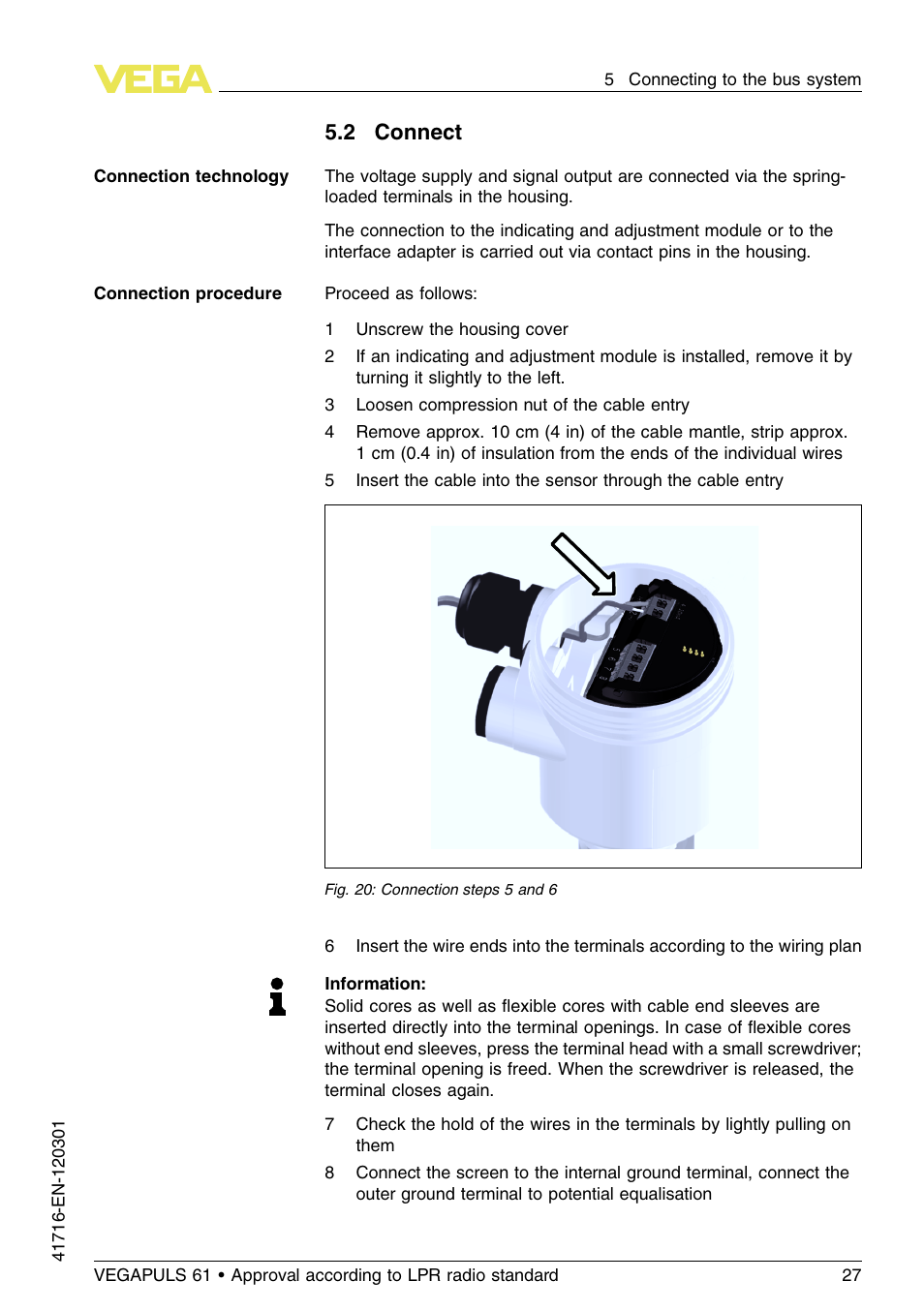 2 connect | VEGA VEGAPULS 61 (≥ 2.0.0 - ≥ 4.0.0) Foundation Fieldbus Approval according to LPR radio standard User Manual | Page 27 / 96