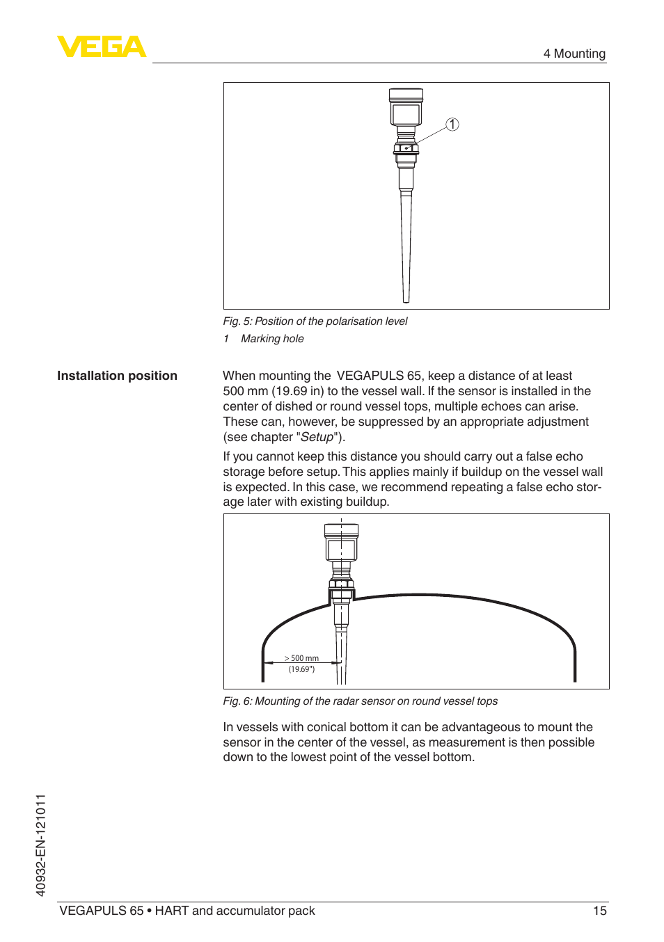 VEGA VEGAPULS 65 (≥ 2.0.0 - ≥ 4.0.0) HART and accumulator pack User Manual | Page 15 / 64