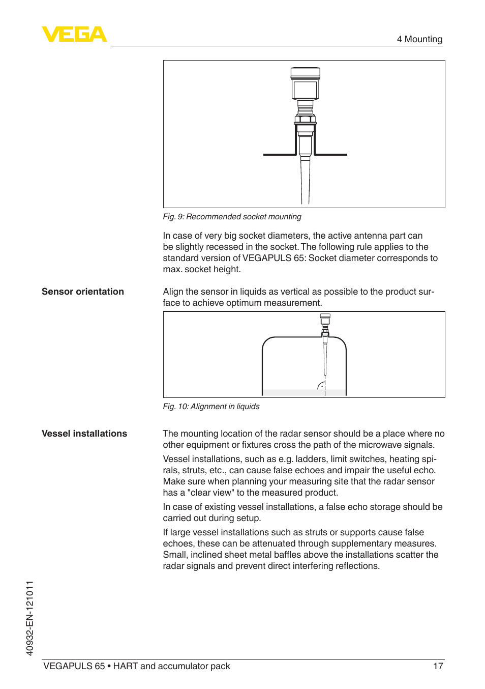 VEGA VEGAPULS 65 (≥ 2.0.0 - ≥ 4.0.0) HART and accumulator pack User Manual | Page 17 / 64