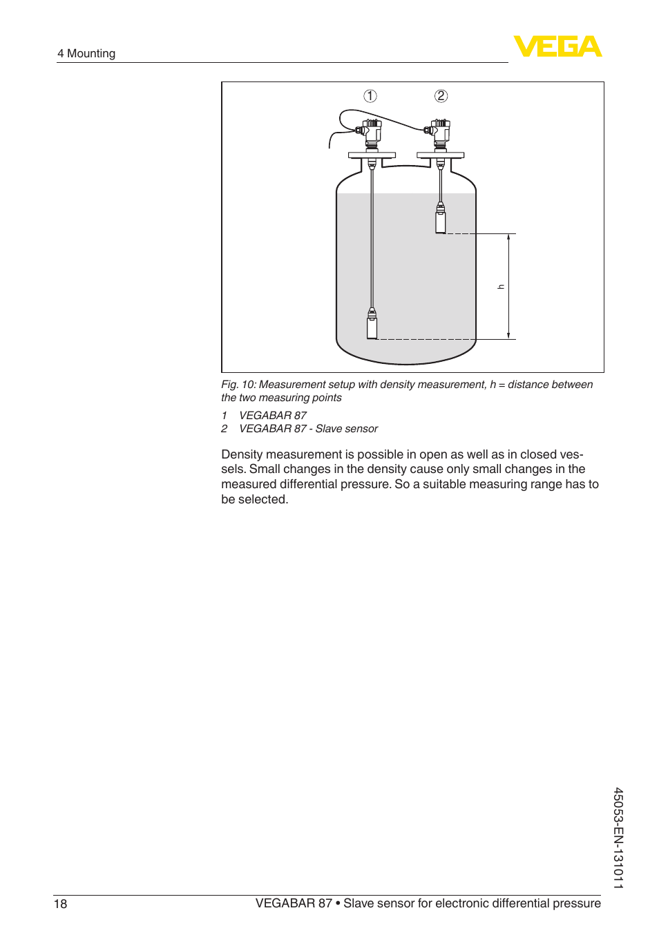VEGA VEGABAR 87 Save sensor - Operating Instructions User Manual | Page 18 / 56