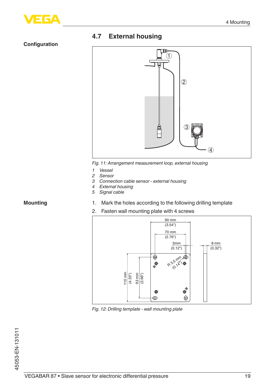7 external housing | VEGA VEGABAR 87 Save sensor - Operating Instructions User Manual | Page 19 / 56