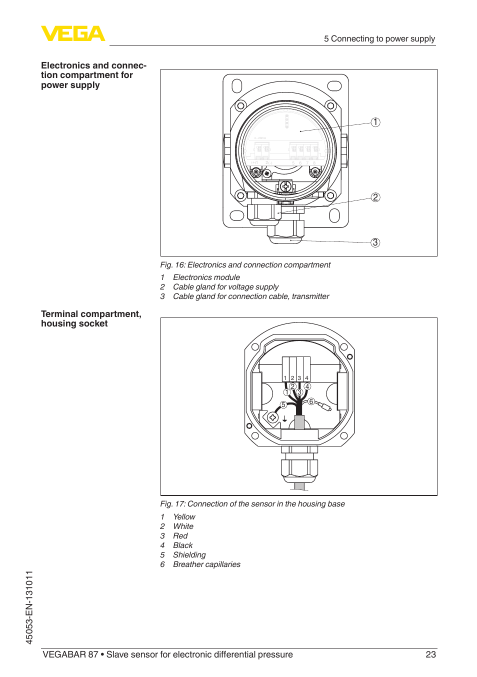 VEGA VEGABAR 87 Save sensor - Operating Instructions User Manual | Page 23 / 56