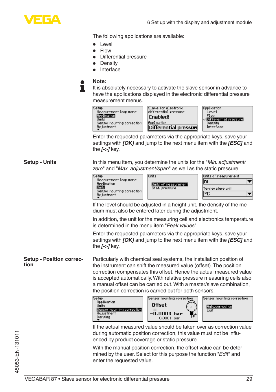 VEGA VEGABAR 87 Save sensor - Operating Instructions User Manual | Page 29 / 56