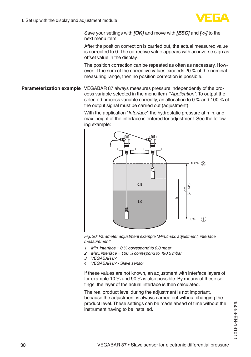 VEGA VEGABAR 87 Save sensor - Operating Instructions User Manual | Page 30 / 56