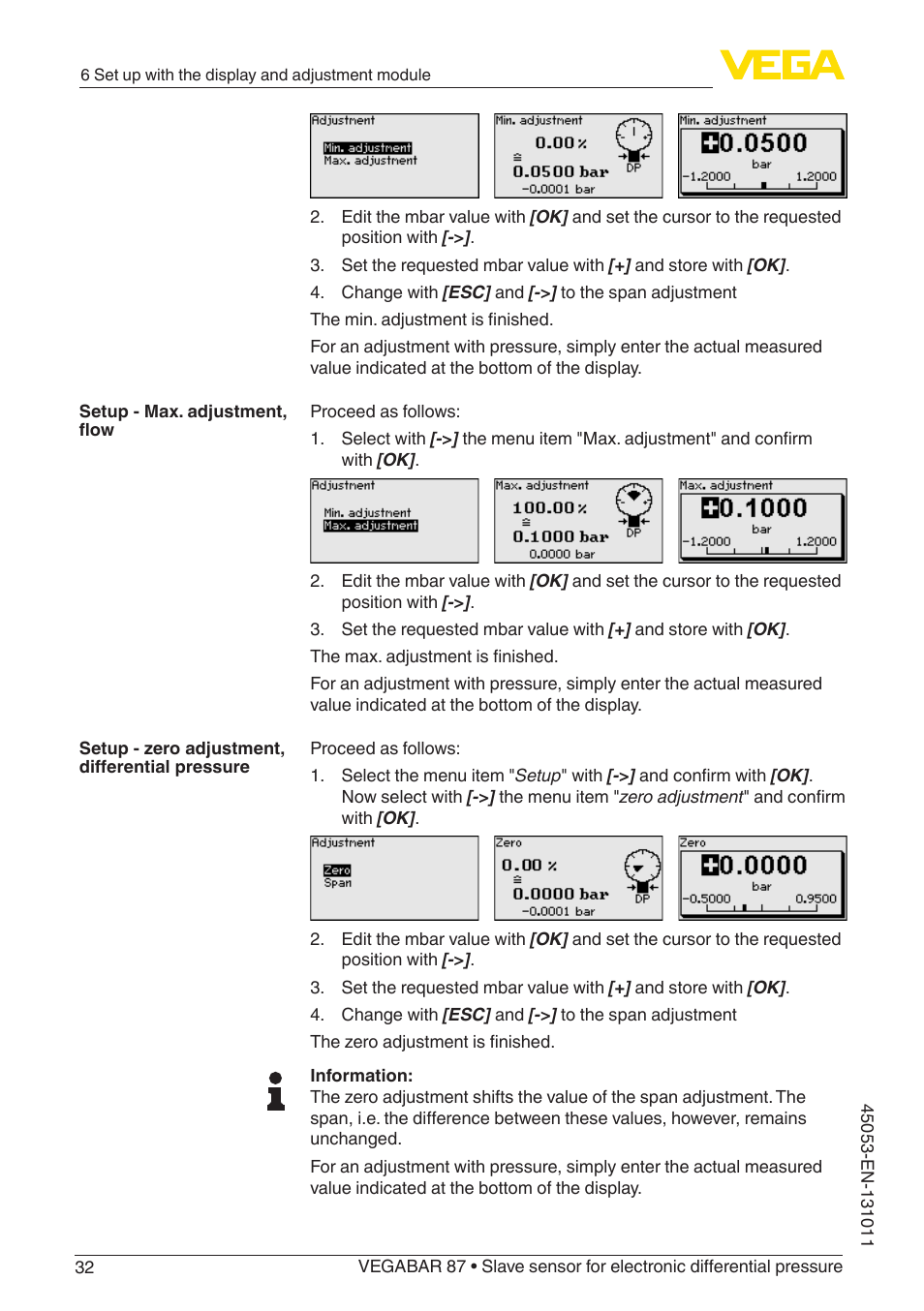 VEGA VEGABAR 87 Save sensor - Operating Instructions User Manual | Page 32 / 56