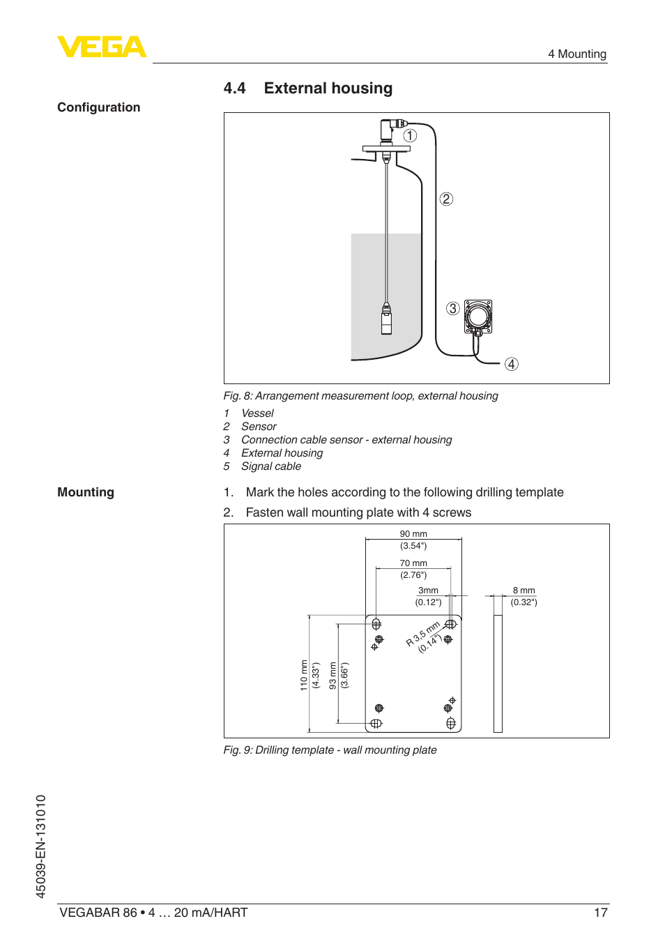 4 external housing | VEGA VEGABAR 86 4 … 20 mA_HART - Operating Instructions User Manual | Page 17 / 84