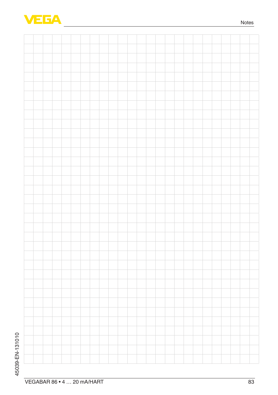 VEGA VEGABAR 86 4 … 20 mA_HART - Operating Instructions User Manual | Page 83 / 84