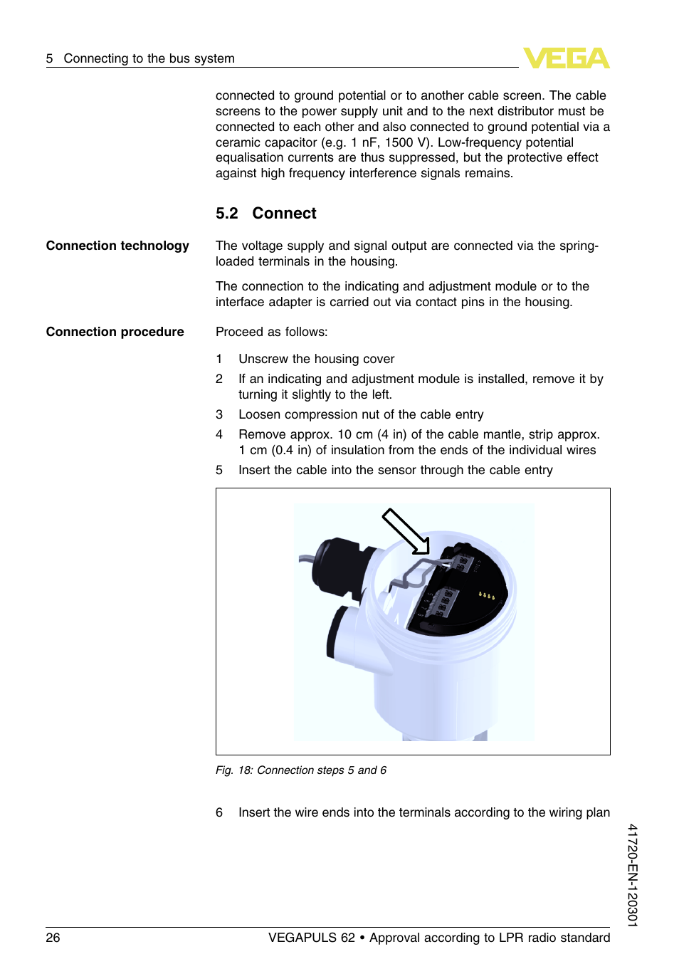 2 connect | VEGA VEGAPULS 62 (≥ 2.0.0 - ≥ 4.0.0) Profibus PA Approval according to LPR radio standard User Manual | Page 26 / 92