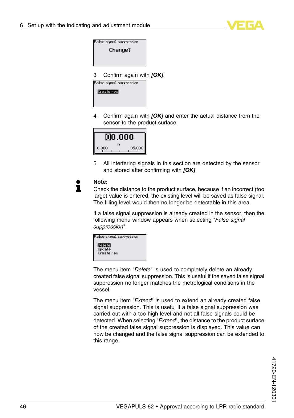 VEGA VEGAPULS 62 (≥ 2.0.0 - ≥ 4.0.0) Profibus PA Approval according to LPR radio standard User Manual | Page 46 / 92