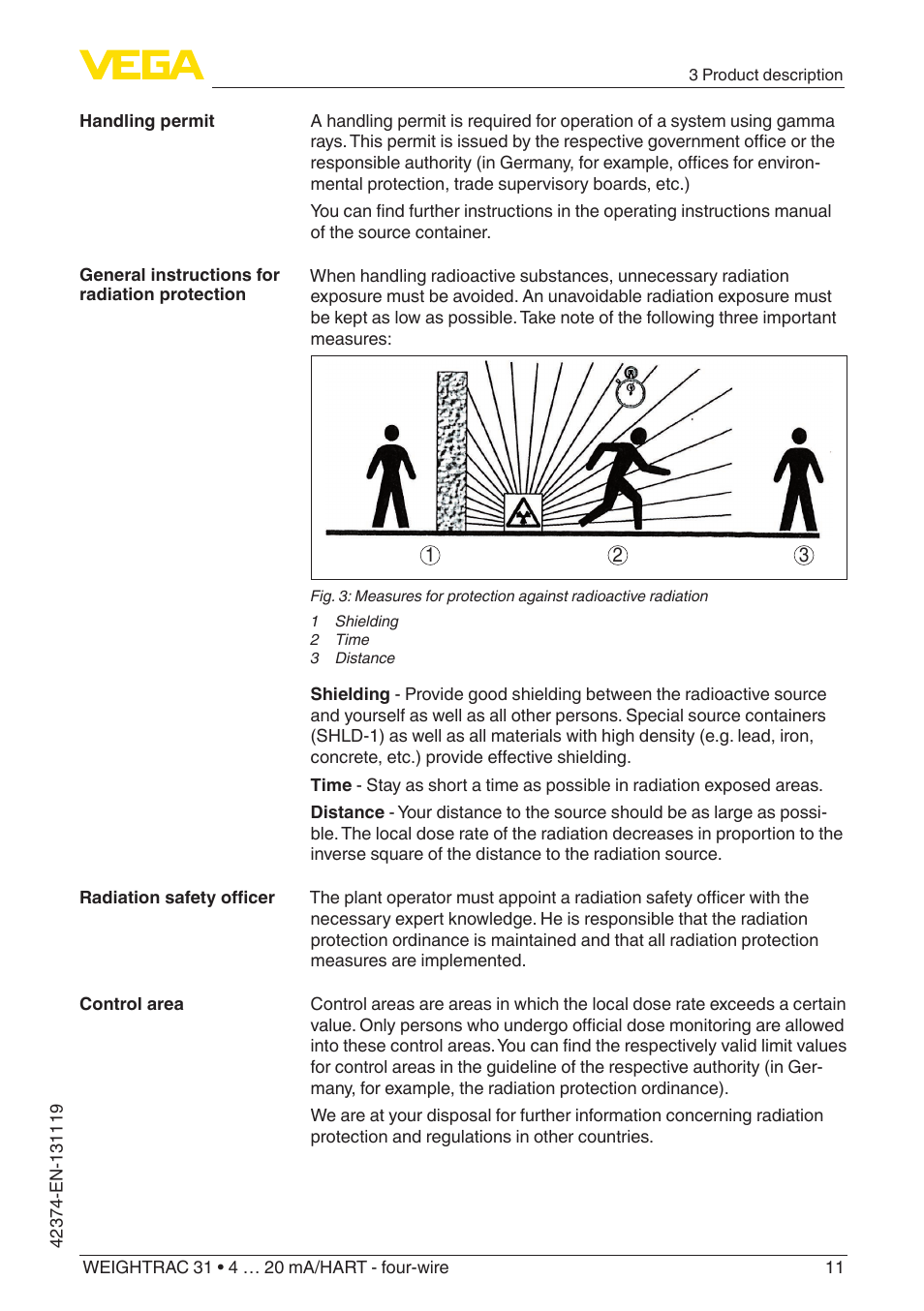 VEGA WEIGHTRAC 31 4 … 20 mA_HART - four-wire User Manual | Page 11 / 80