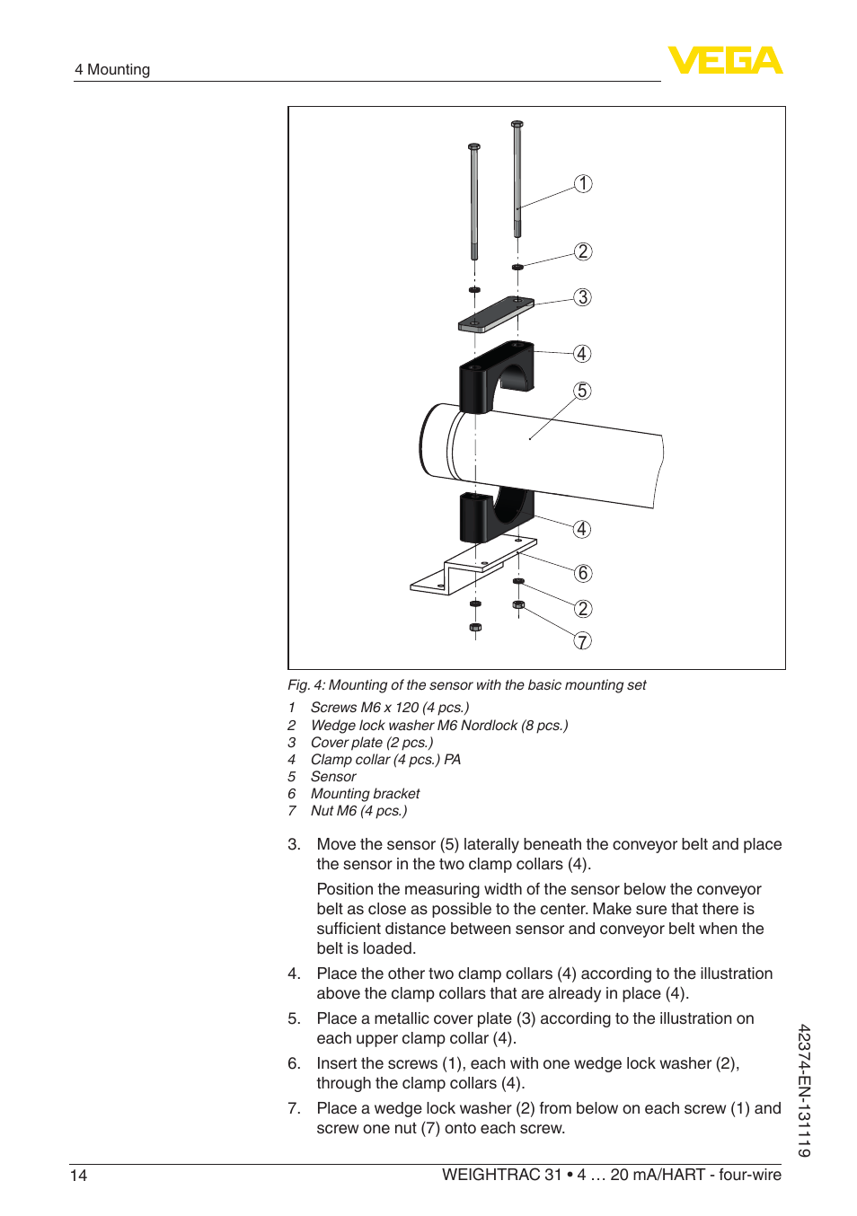 VEGA WEIGHTRAC 31 4 … 20 mA_HART - four-wire User Manual | Page 14 / 80