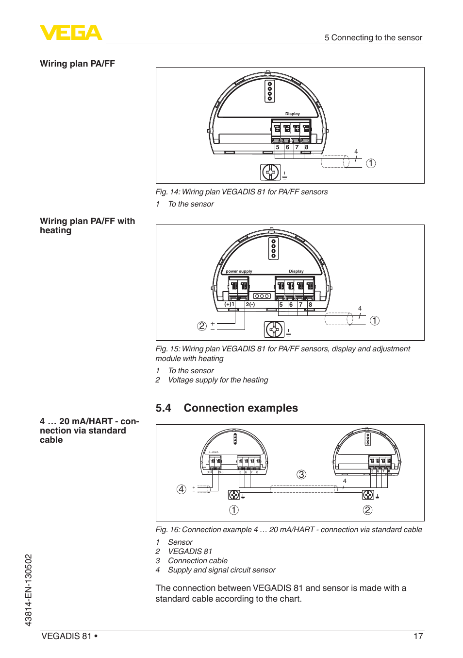 4 connection examples | VEGA VEGADIS 81 User Manual | Page 17 / 32