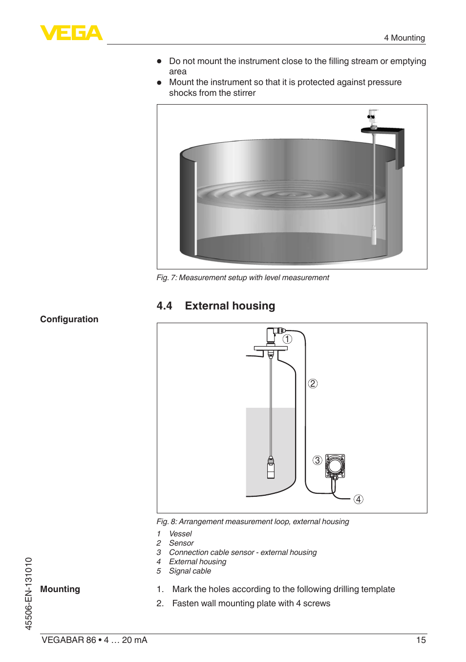 4 external housing | VEGA VEGABAR 86 4 … 20 mA - Operating Instructions User Manual | Page 15 / 72