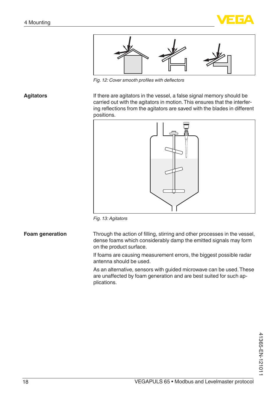 VEGA VEGAPULS 65 (≥ 2.0.0 - ≥ 4.0.0) Modbus and Levelmaster protocol User Manual | Page 18 / 76