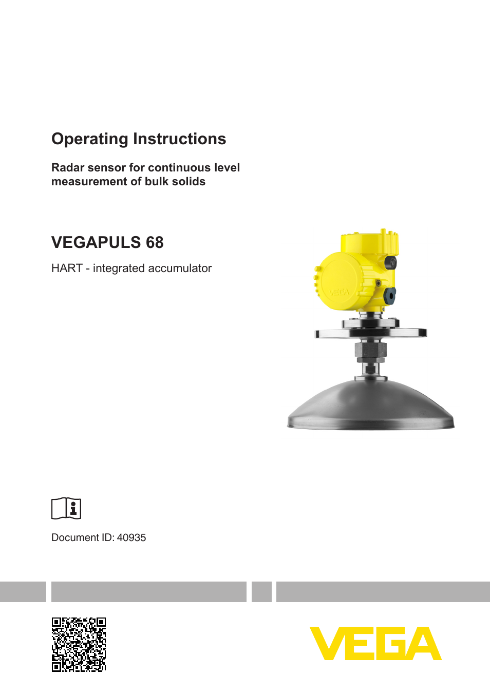 VEGA VEGAPULS 68 (≥ 2.0.0 - ≥ 4.0.0) HART - integrated accumulator User Manual | 76 pages