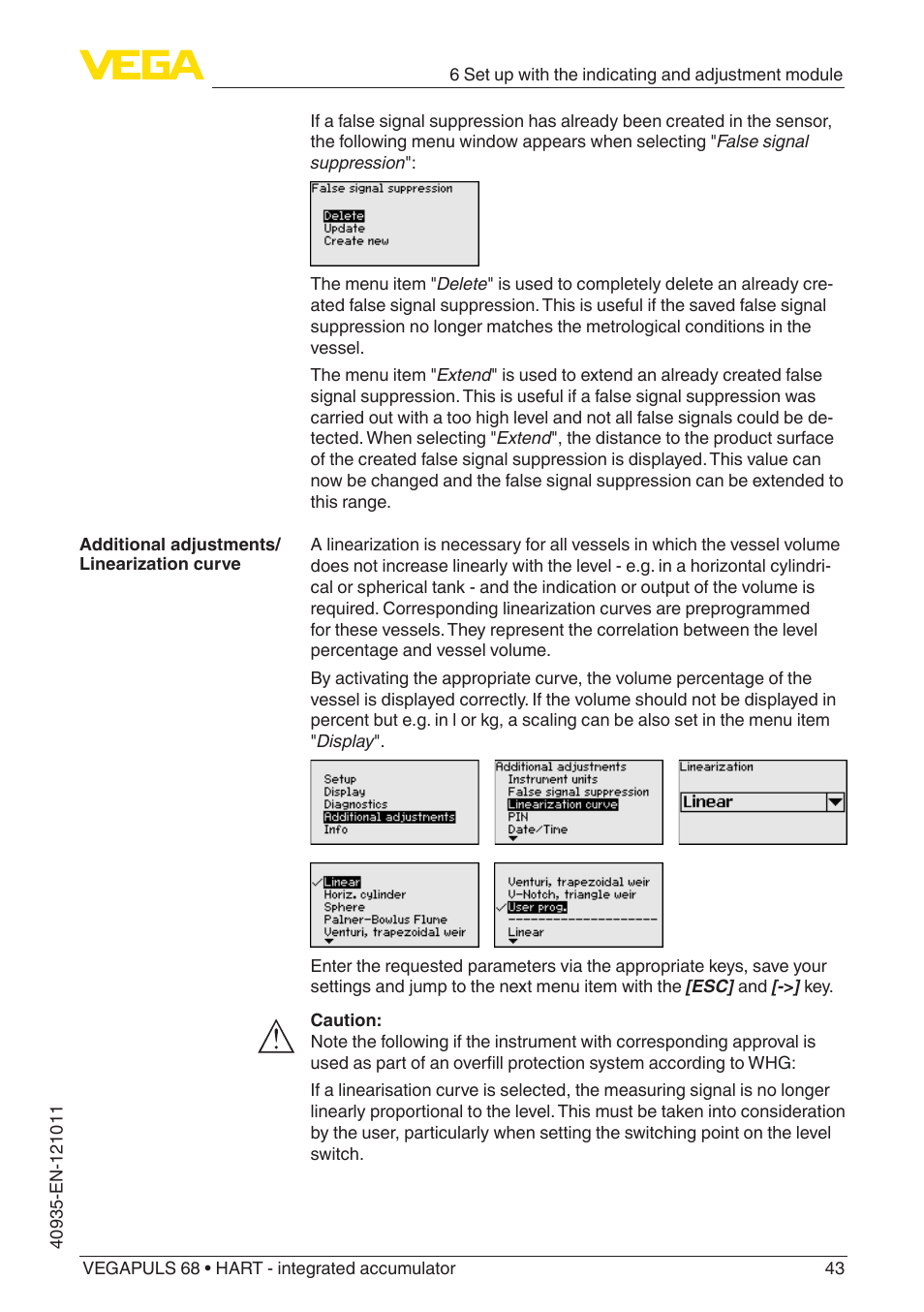 VEGA VEGAPULS 68 (≥ 2.0.0 - ≥ 4.0.0) HART - integrated accumulator User Manual | Page 43 / 76