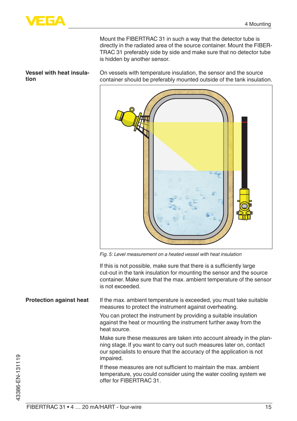 VEGA FIBERTRAC 31 4 … 20 mA_HART - four-wire With SIL qualification User Manual | Page 15 / 88