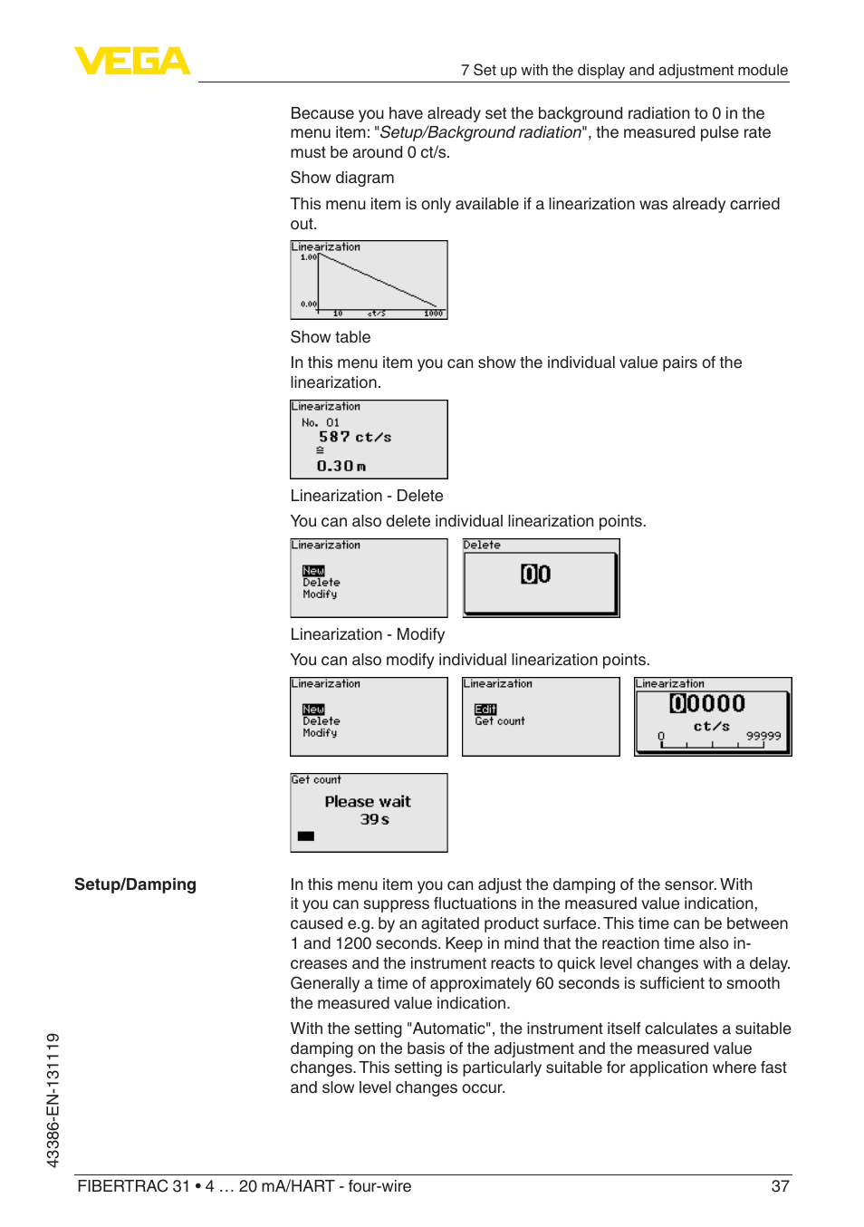 VEGA FIBERTRAC 31 4 … 20 mA_HART - four-wire With SIL qualification User Manual | Page 37 / 88