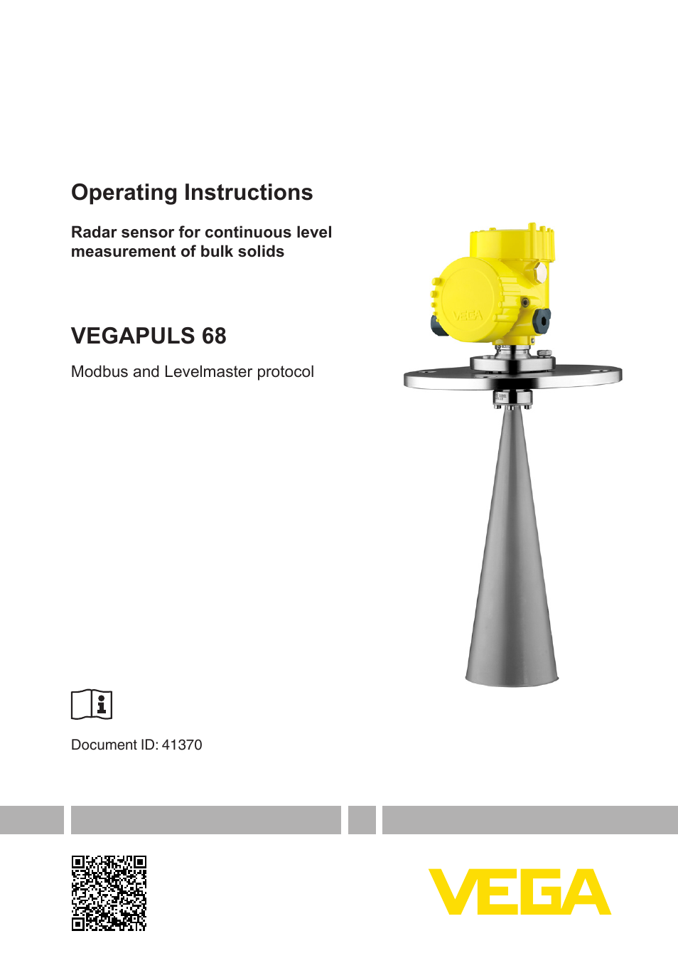 VEGA VEGAPULS 68 (≥ 2.0.0 - ≥ 4.0.0) Modbus and Levelmaster protocol User Manual | 92 pages