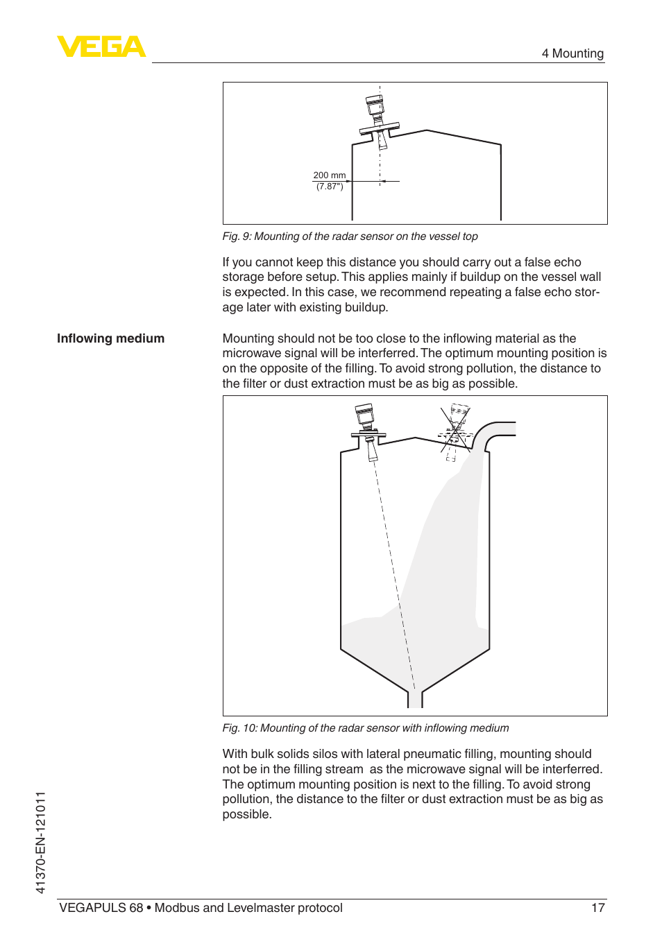 VEGA VEGAPULS 68 (≥ 2.0.0 - ≥ 4.0.0) Modbus and Levelmaster protocol User Manual | Page 17 / 92