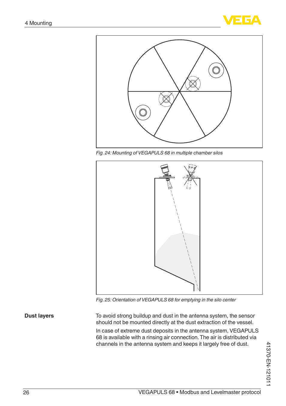 VEGA VEGAPULS 68 (≥ 2.0.0 - ≥ 4.0.0) Modbus and Levelmaster protocol User Manual | Page 26 / 92