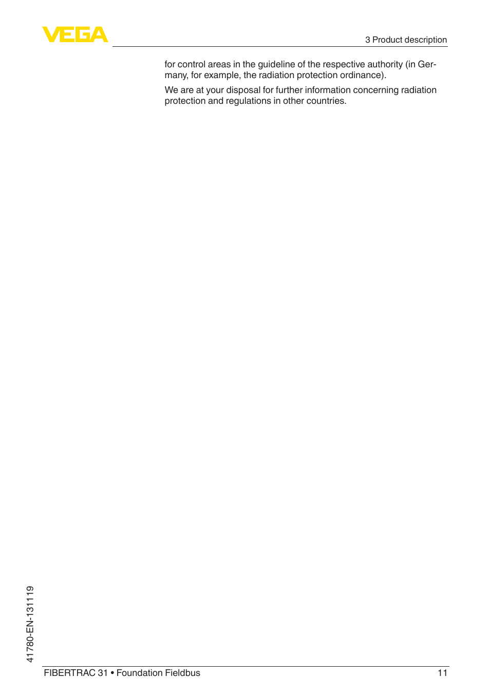 VEGA FIBERTRAC 31 Foundation Fieldbus User Manual | Page 11 / 80