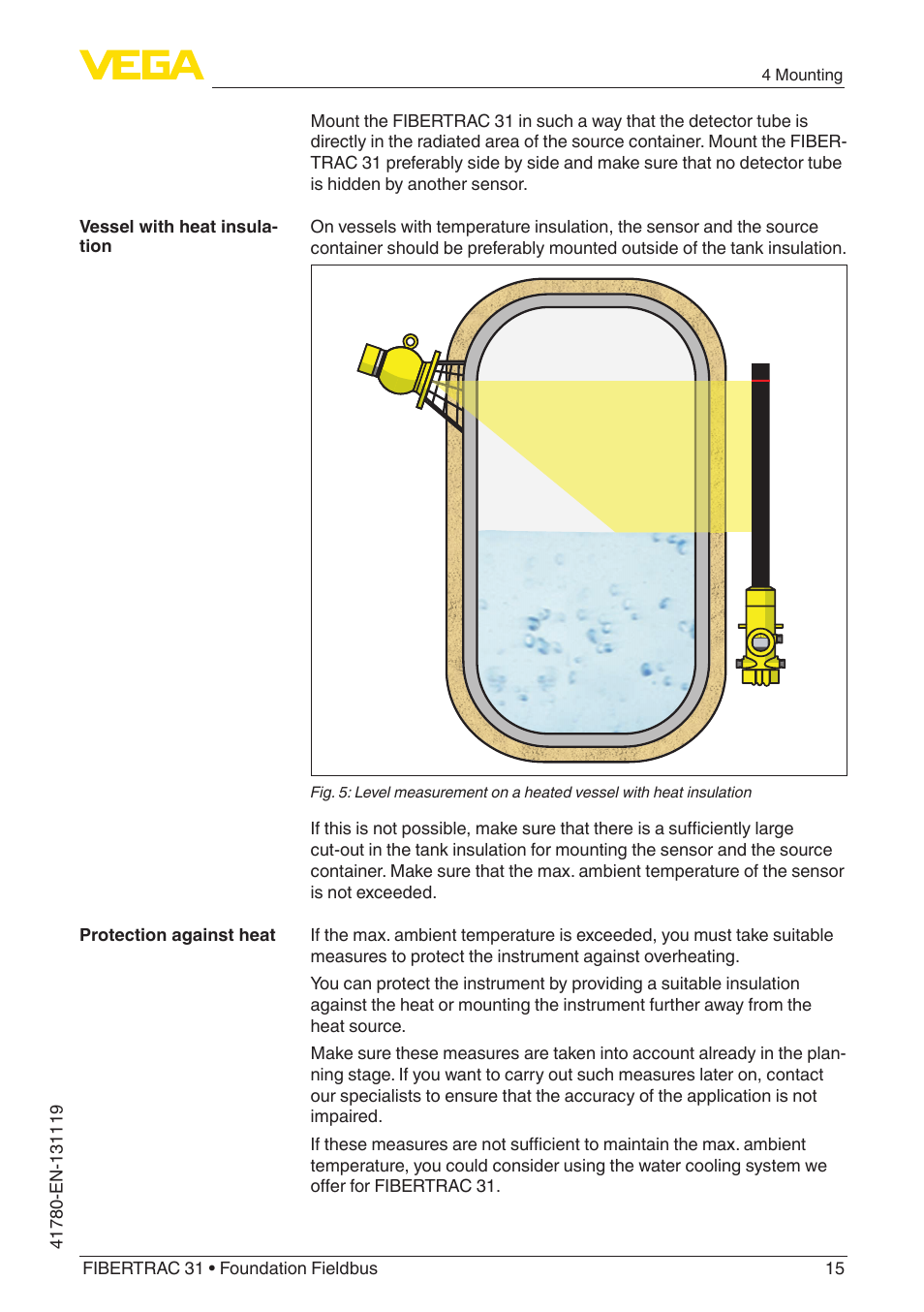 VEGA FIBERTRAC 31 Foundation Fieldbus User Manual | Page 15 / 80