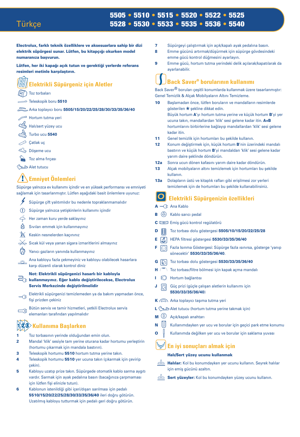 Türkçe | Electrolux Z 5533 User Manual | Page 29 / 79