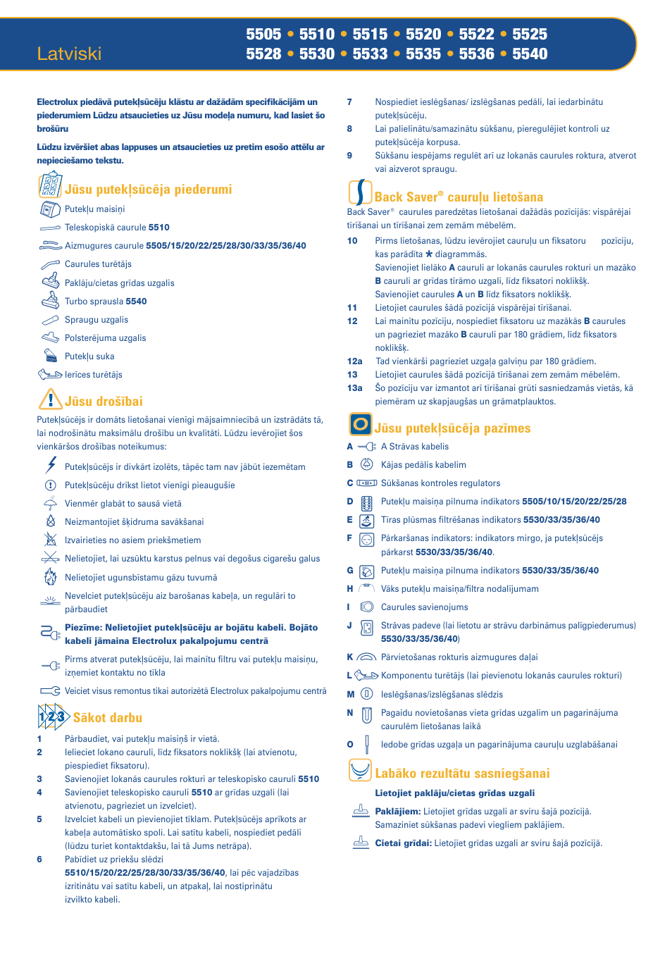 Latviski | Electrolux Z 5533 User Manual | Page 49 / 79