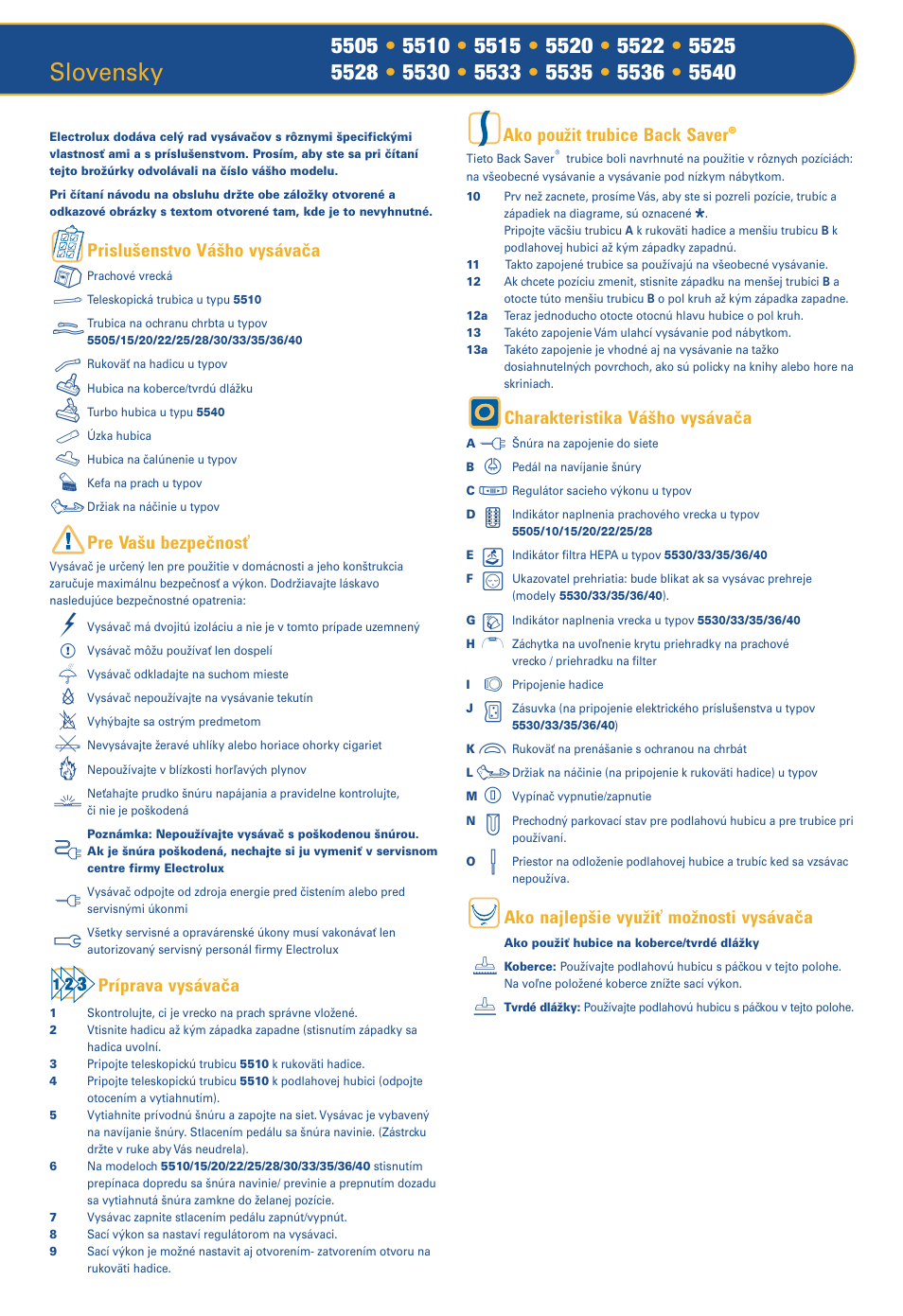 Slovensky | Electrolux Z 5533 User Manual | Page 53 / 79