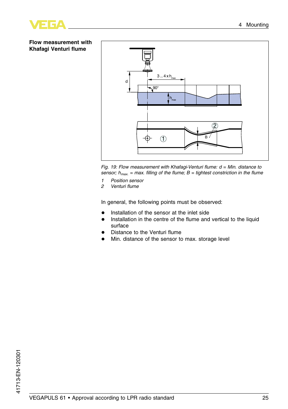 VEGA VEGAPULS 61 (≥ 2.0.0 - ≥ 4.0.0) 4 … 20 mA_HART - two-wire Approval according to LPR radio standard User Manual | Page 25 / 88