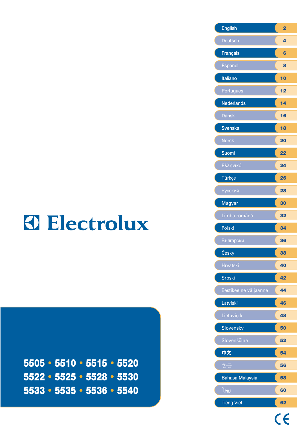 Electrolux OXYGEN Z 5520 User Manual | Page 4 / 79