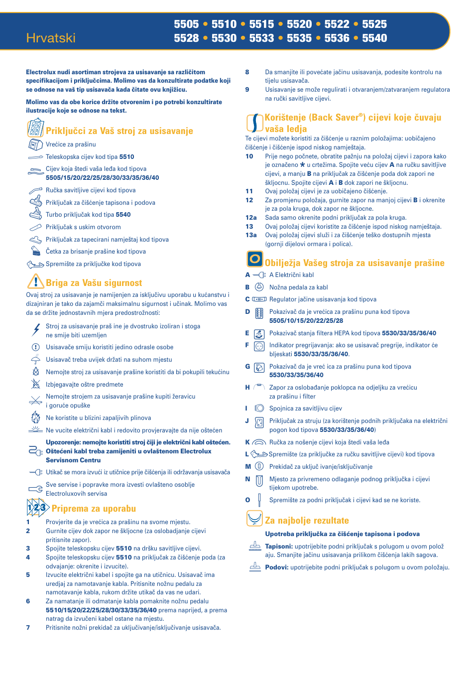 Hrvatski | Electrolux OXYGEN Z 5520 User Manual | Page 43 / 79