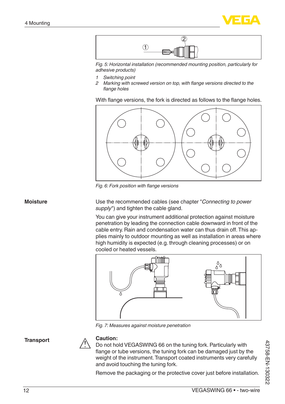 VEGA VEGASWING 66 - two-wire User Manual | Page 12 / 44