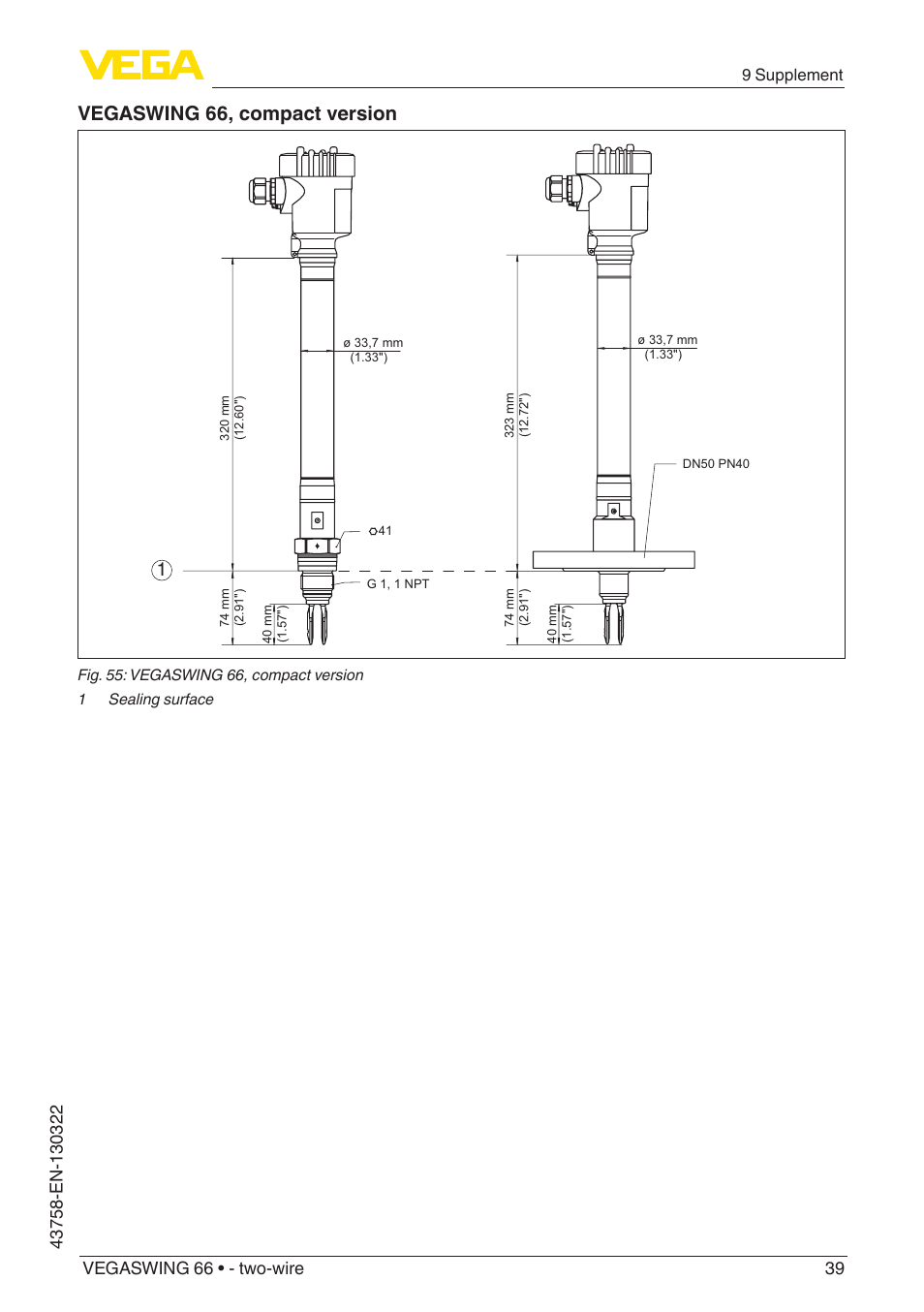 Vegaswing 66, compact version | VEGA VEGASWING 66 - two-wire User Manual | Page 39 / 44