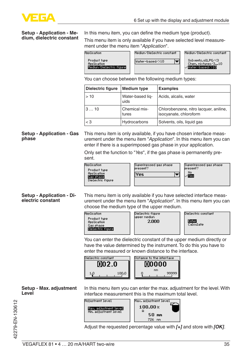 VEGA VEGAFLEX 81 4 … 20 mA_HART two-wire Coax probe User Manual | Page 35 / 92
