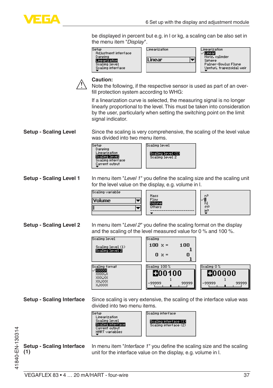 VEGA VEGAFLEX 83 4 … 20 mA_HART - four-wire Polished version User Manual | Page 37 / 80