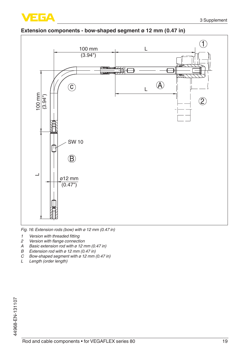Ab c 1 2 | VEGA VEGAFLEX series 80 Rod and cable components User Manual | Page 19 / 24
