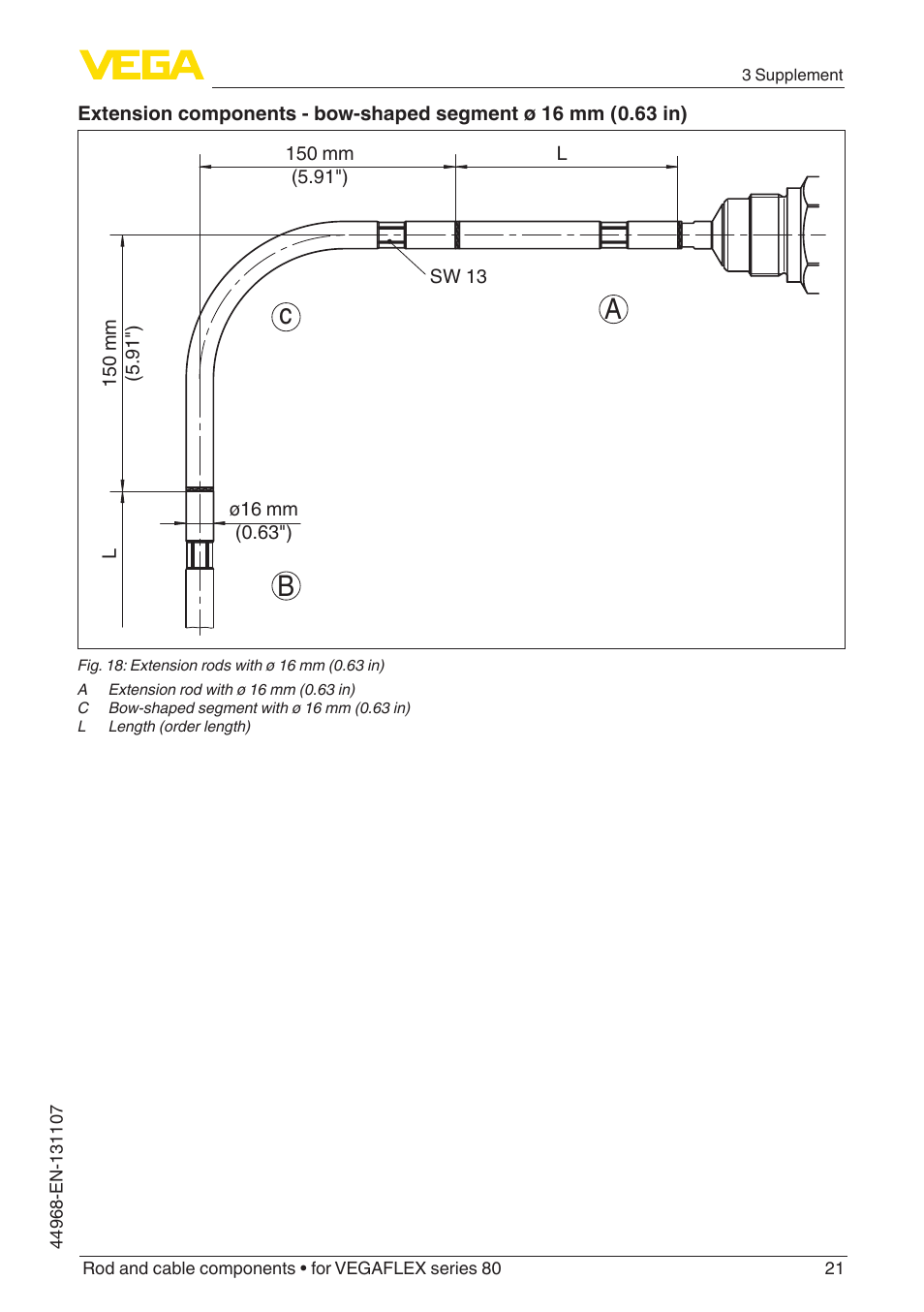 Ac b | VEGA VEGAFLEX series 80 Rod and cable components User Manual | Page 21 / 24