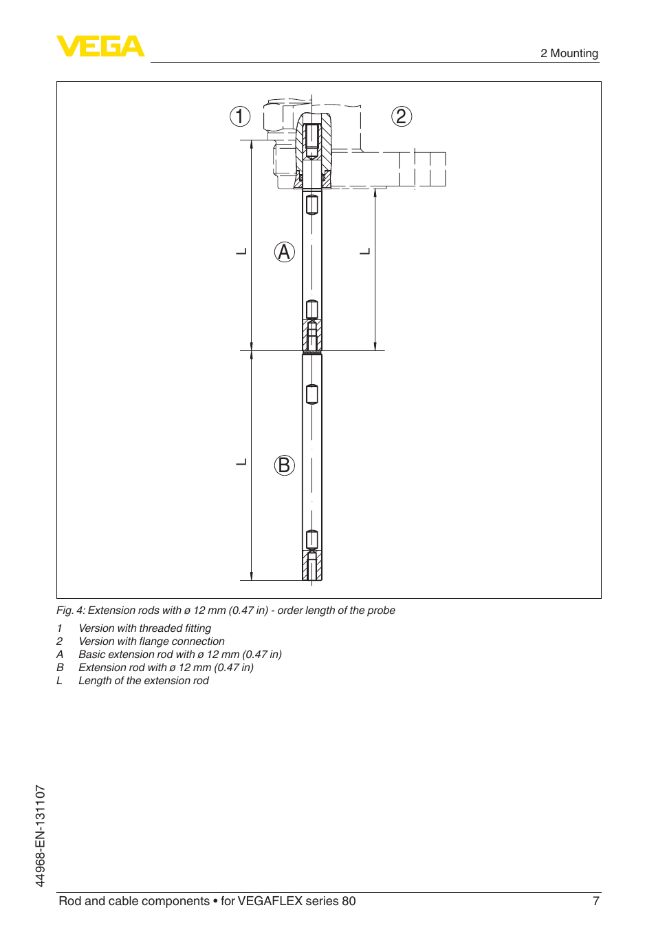Ab 1 2 | VEGA VEGAFLEX series 80 Rod and cable components User Manual | Page 7 / 24
