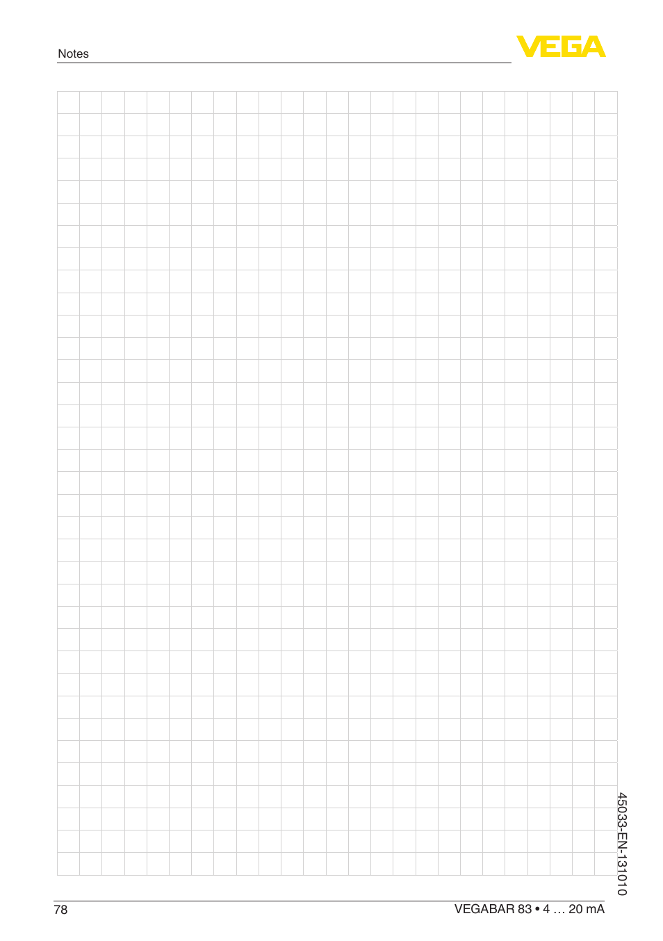 VEGA VEGABAR 83 4 … 20 mA - Operating Instructions User Manual | Page 78 / 80