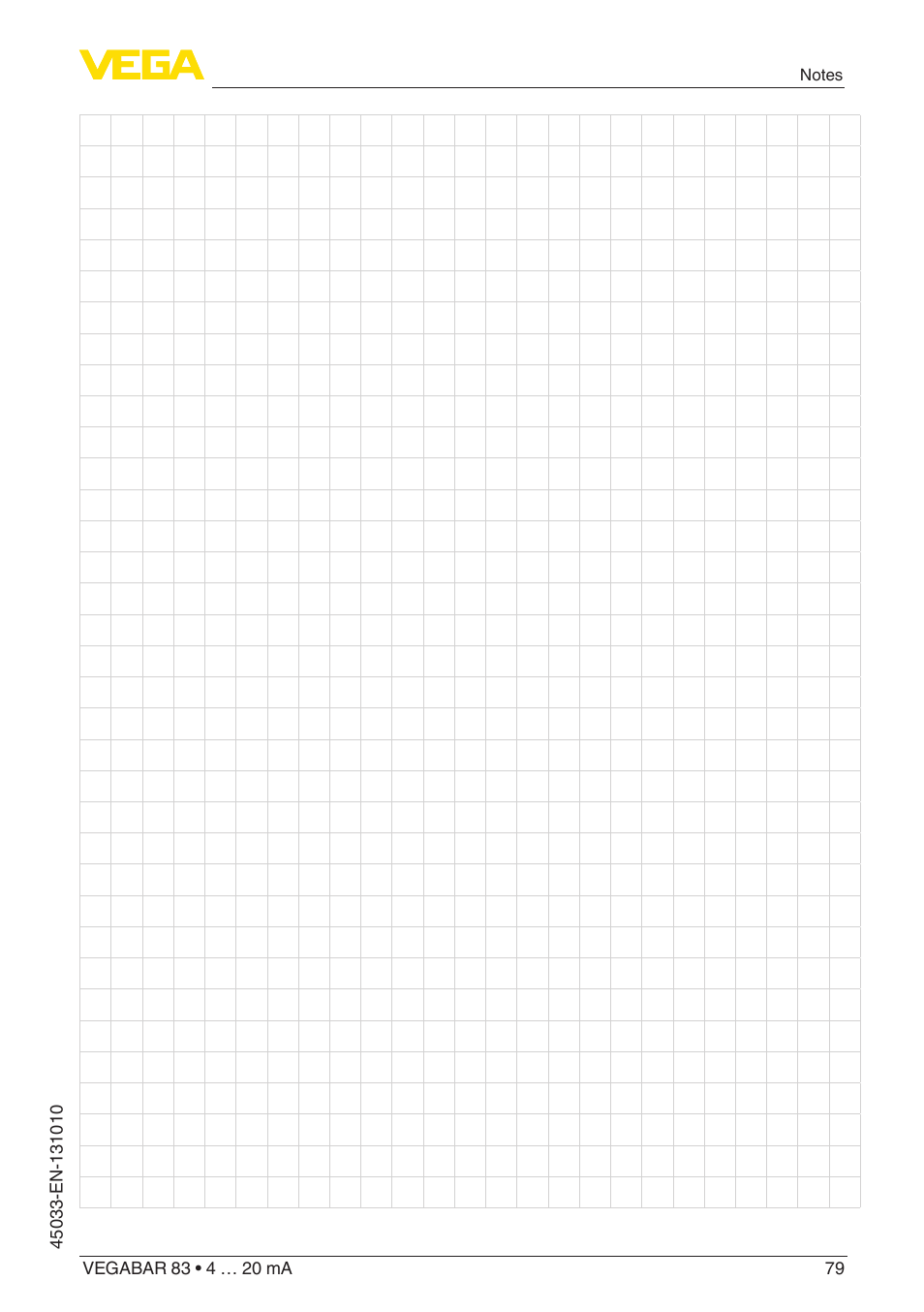 VEGA VEGABAR 83 4 … 20 mA - Operating Instructions User Manual | Page 79 / 80