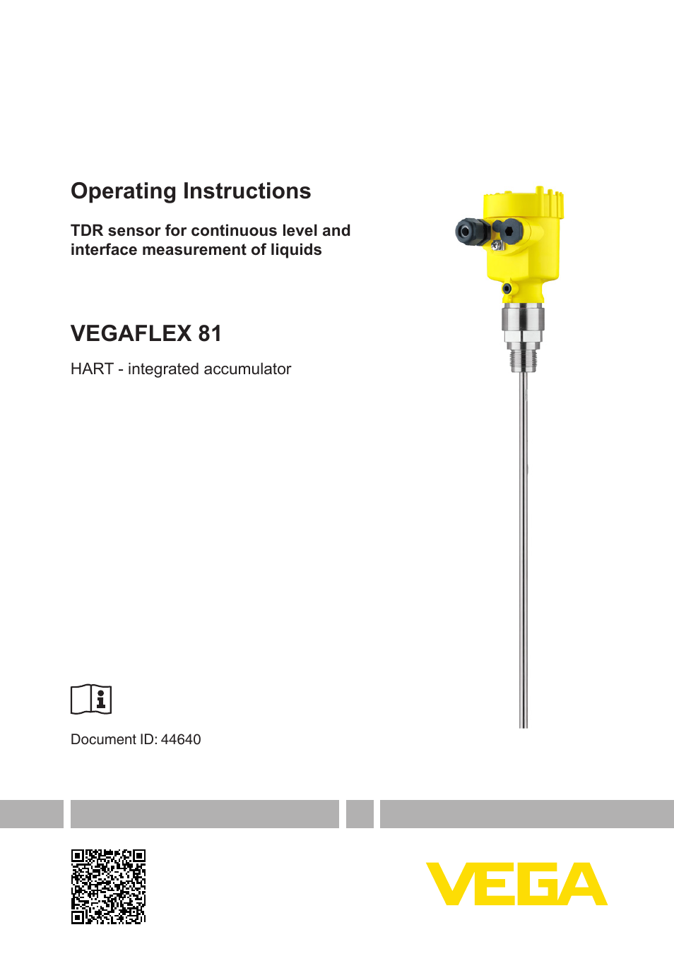 VEGA VEGAFLEX 81 HART - integrated accumulator User Manual | 88 pages