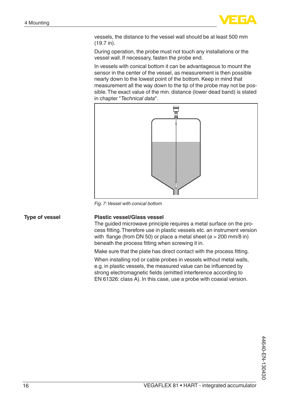 VEGA VEGAFLEX 81 HART - integrated accumulator User Manual | Page 16 / 88