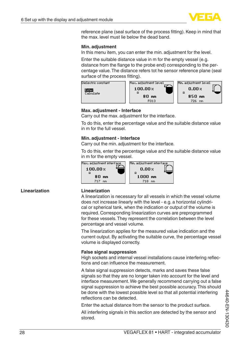 VEGA VEGAFLEX 81 HART - integrated accumulator User Manual | Page 28 / 88