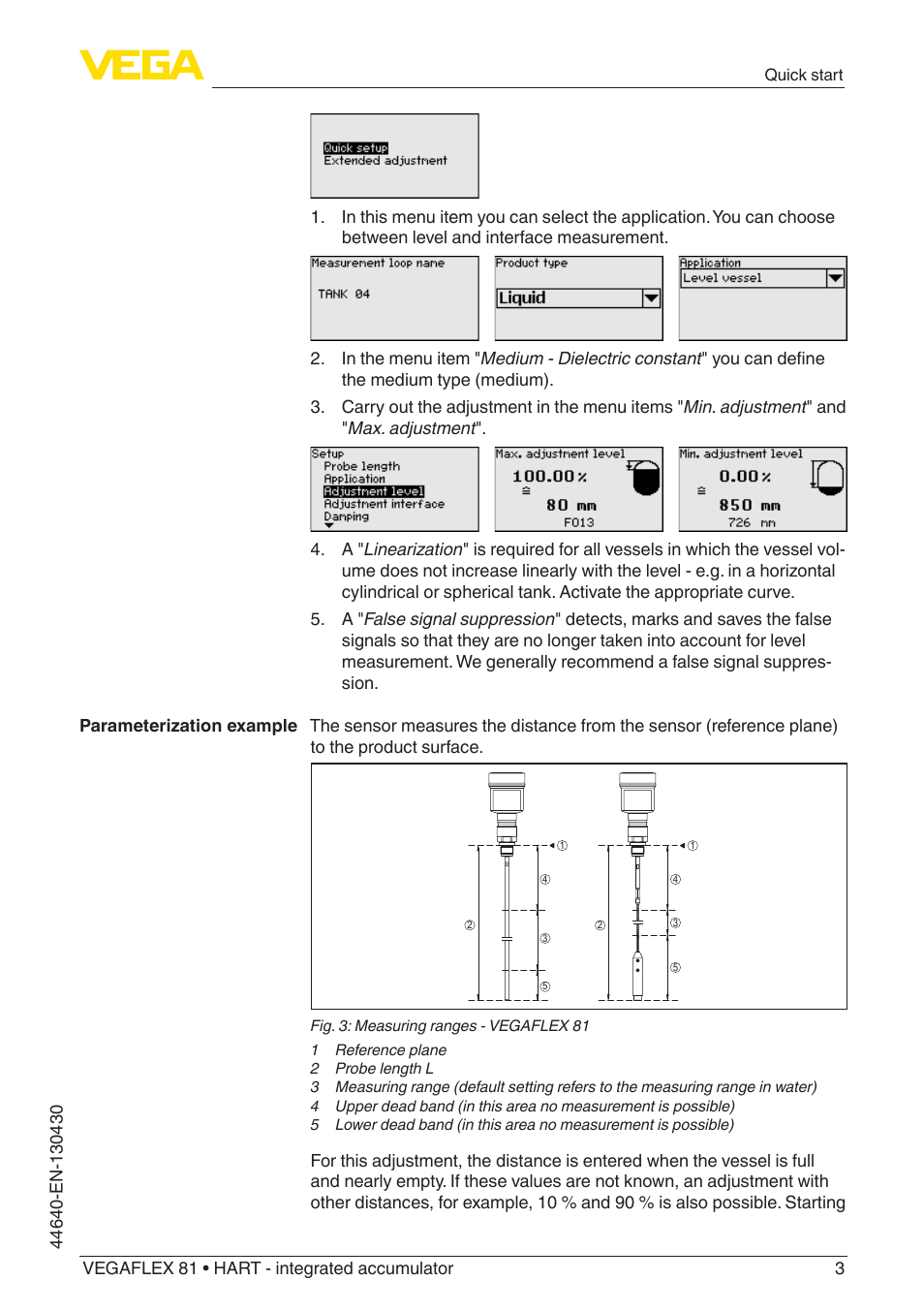 VEGA VEGAFLEX 81 HART - integrated accumulator User Manual | Page 3 / 88