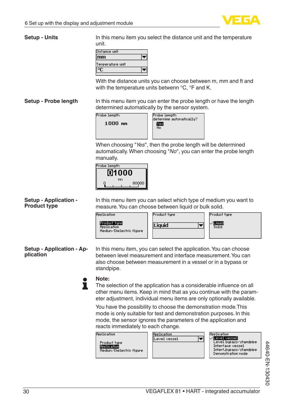 VEGA VEGAFLEX 81 HART - integrated accumulator User Manual | Page 30 / 88