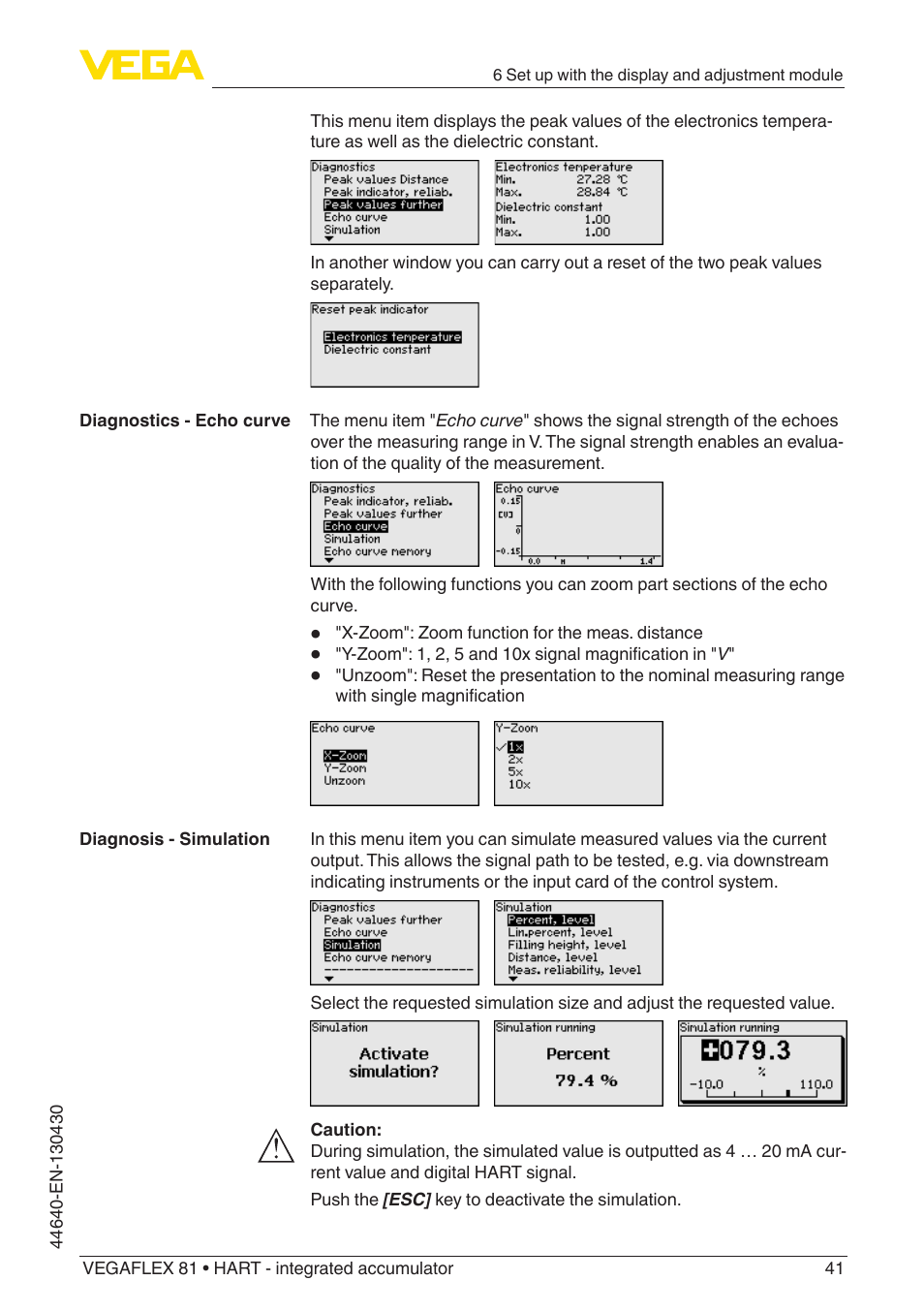 VEGA VEGAFLEX 81 HART - integrated accumulator User Manual | Page 41 / 88