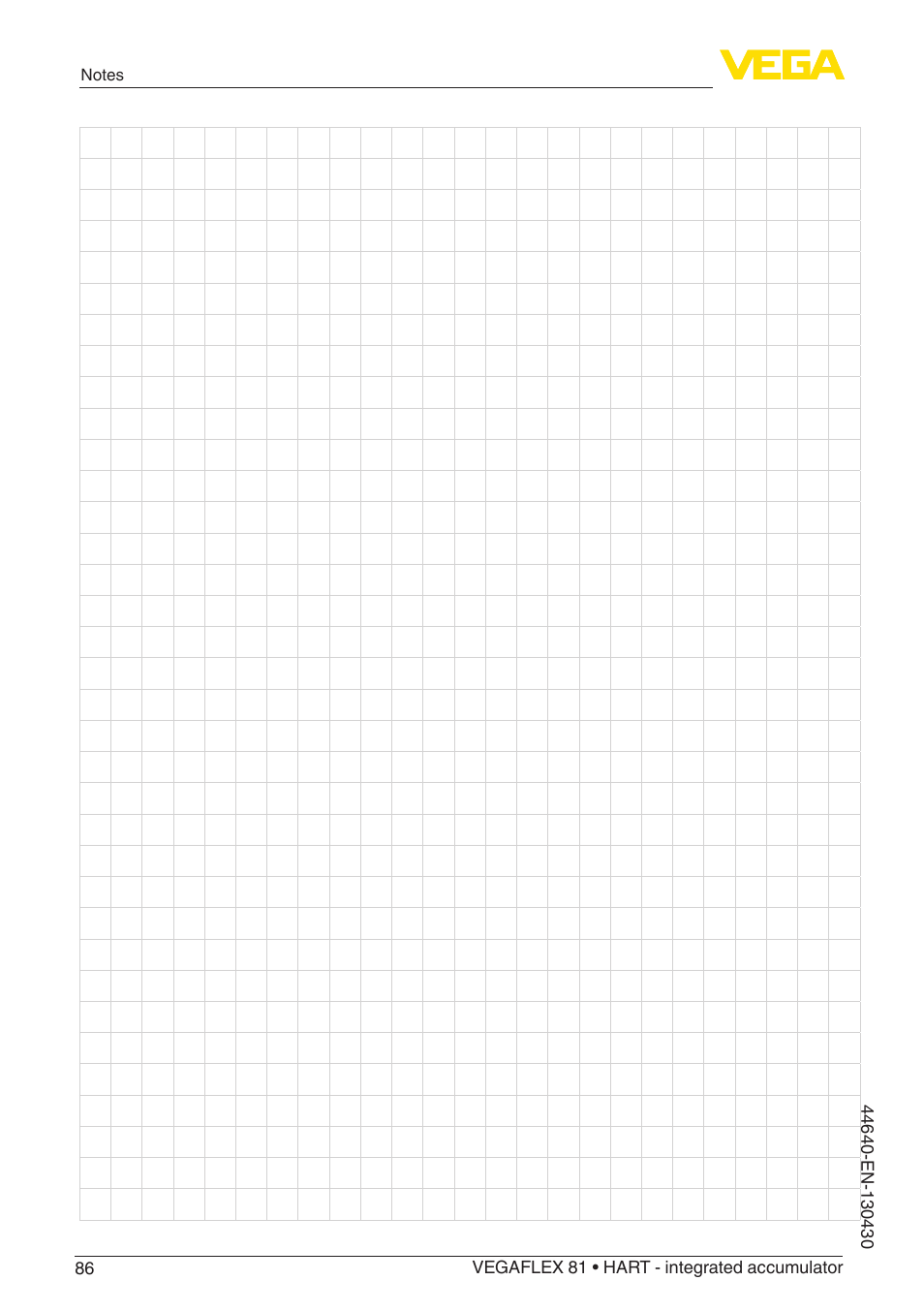 VEGA VEGAFLEX 81 HART - integrated accumulator User Manual | Page 86 / 88