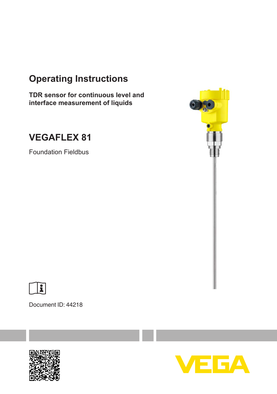 VEGA VEGAFLEX 81 Foundation Fieldbus User Manual | 108 pages